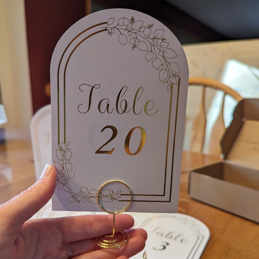 Table Number Gold - AT19 – Nomor Meja Pernikahan 1-20