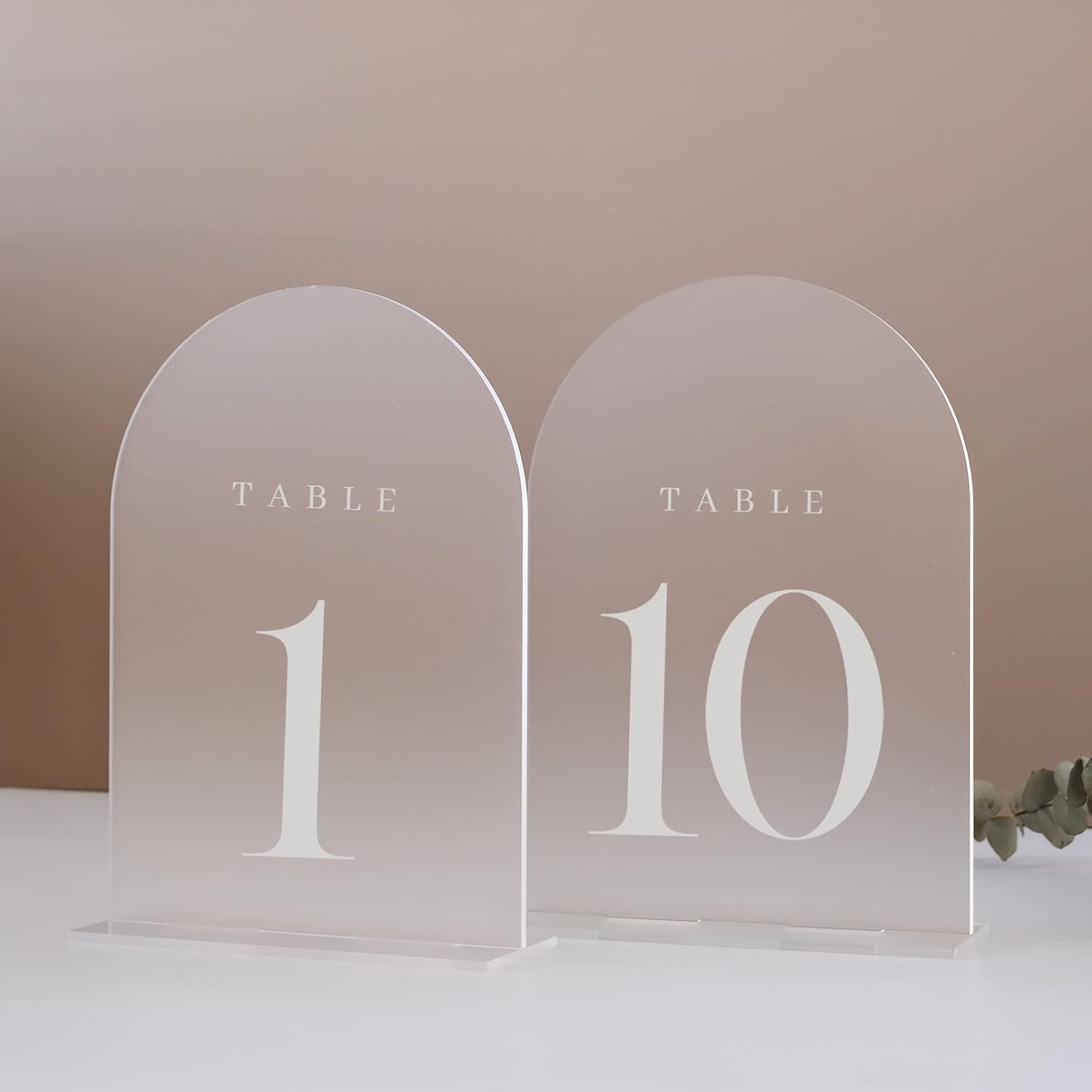 Table Number Gold - Nomor Meja Akrilik dengan Penyangga 5x7