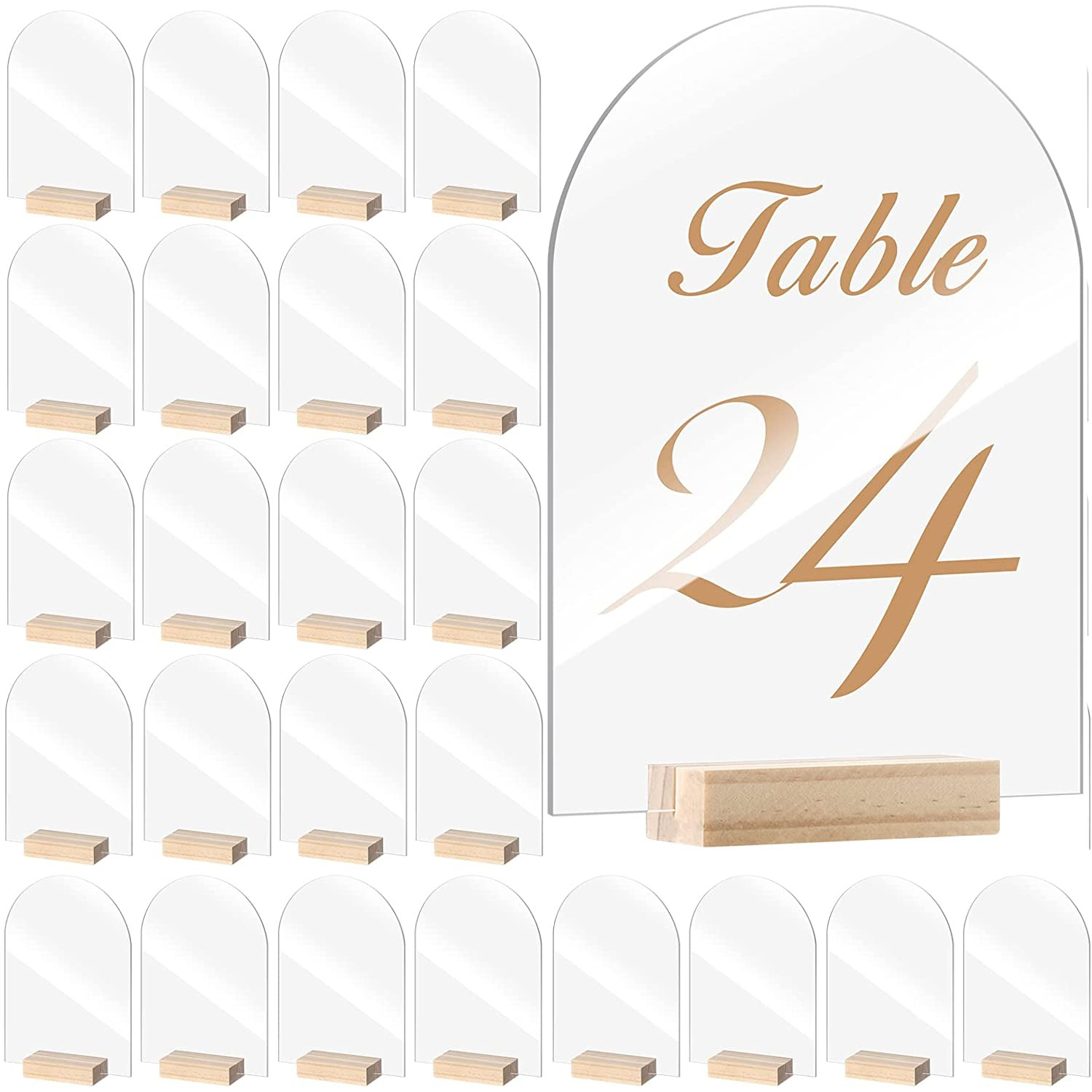 10/20/30/50 Buah Set Tanda Akr - Table Number Gold ulasan dan harga