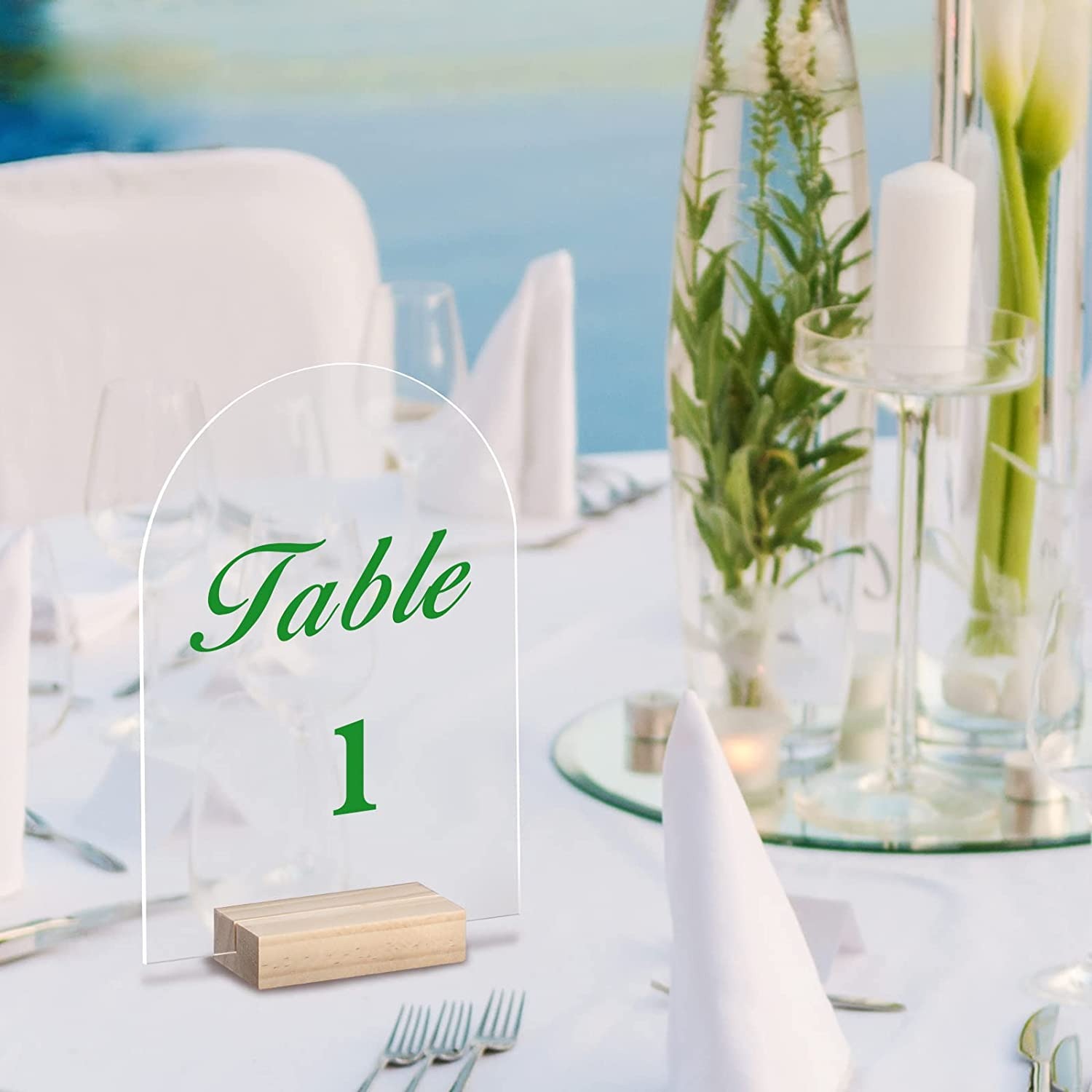 10/20/30/50 Buah Set Tanda Akr - Table Number Gold ulasan dan harga