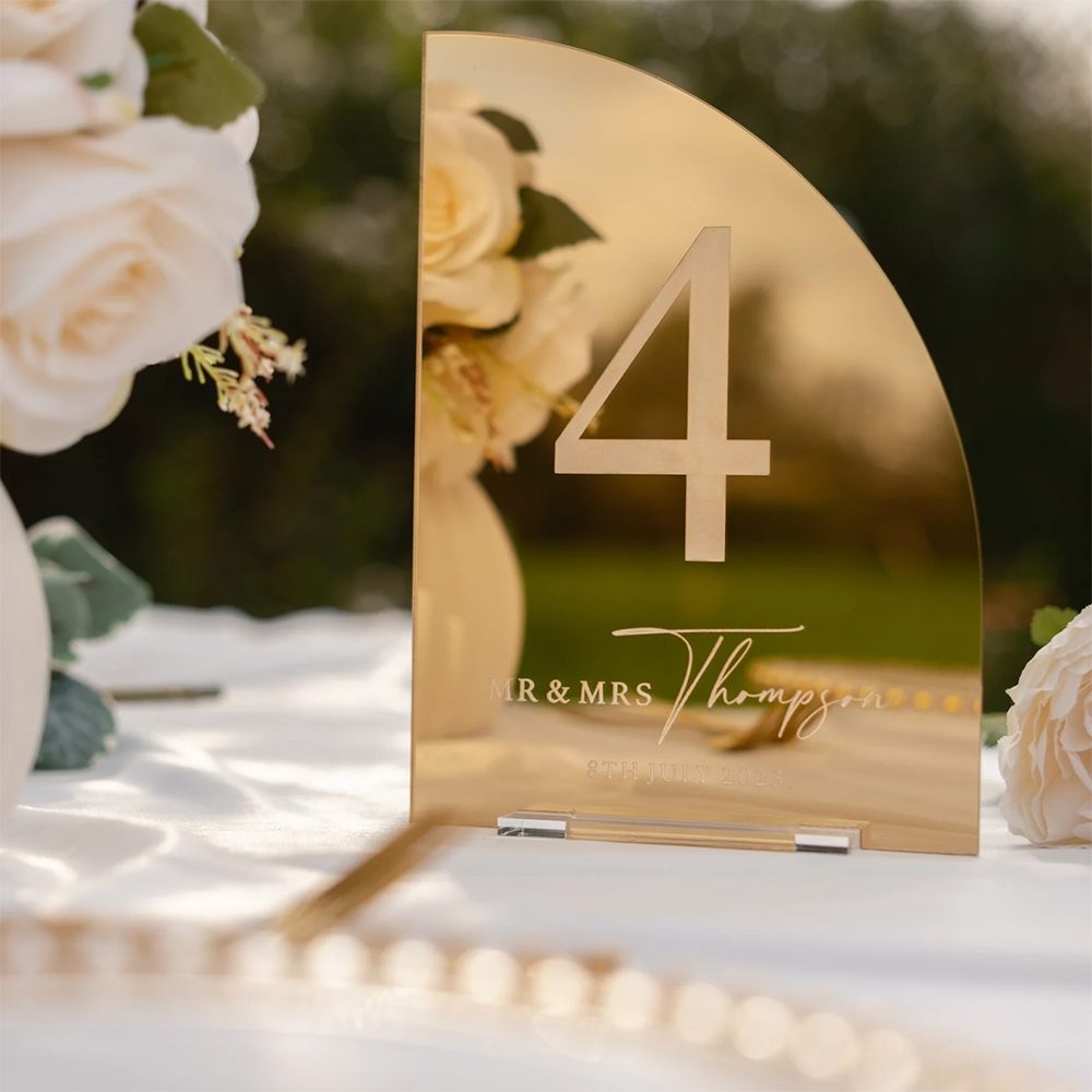 Papan Menu Koktail Akrilik Cer - Table Number Gold ulasan dan harga