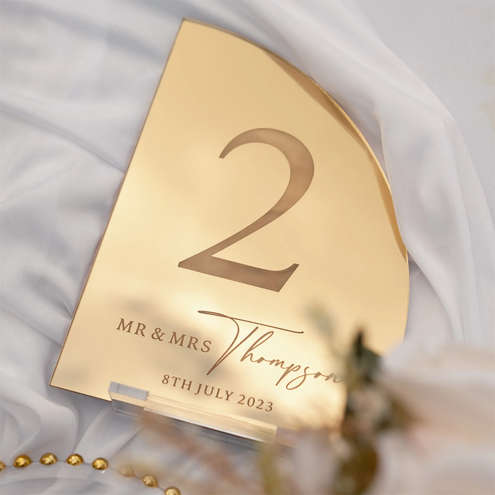 Papan Menu Koktail Akrilik Cer - Table Number Gold ulasan dan harga