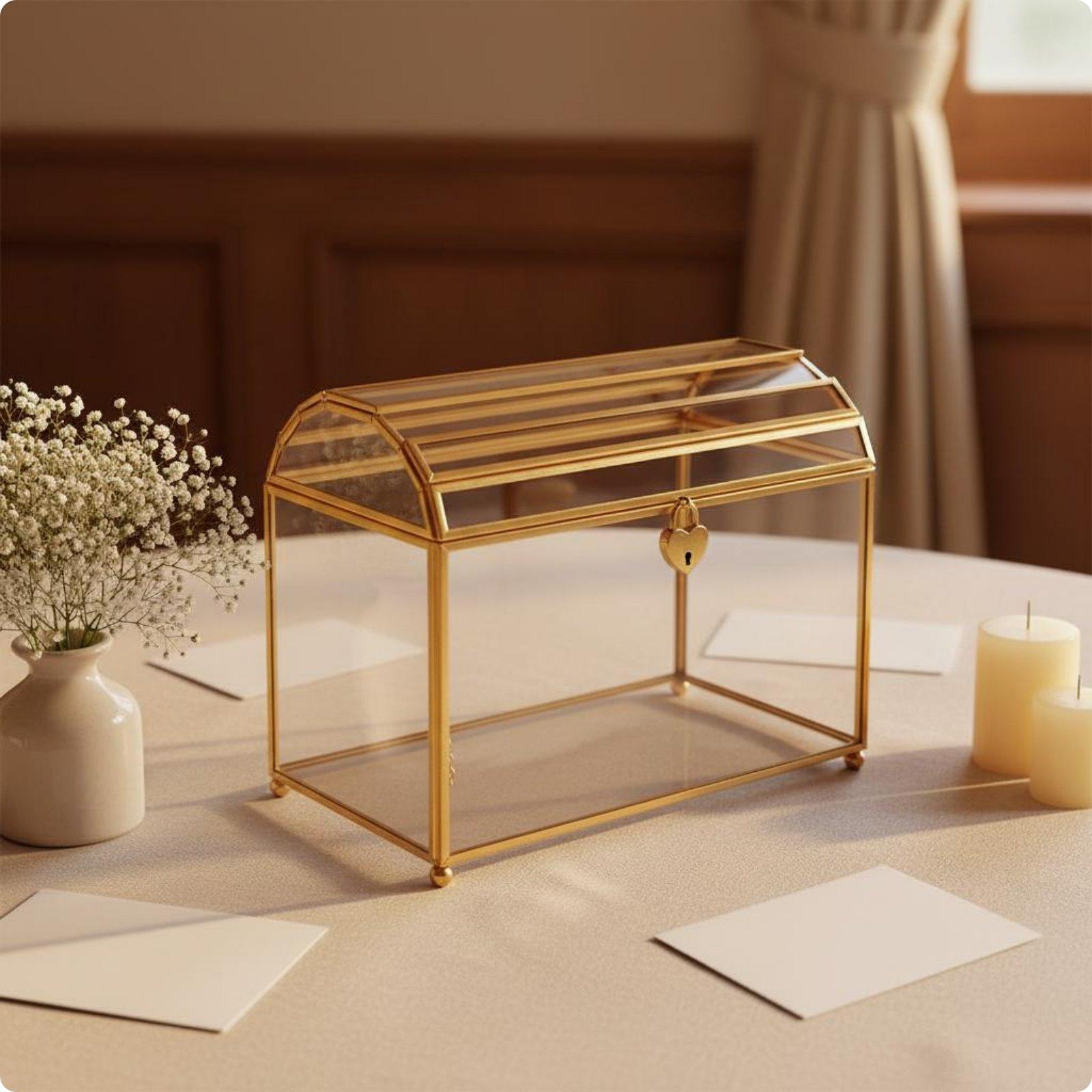 Kotak Amplop Pernikahan Kaca E - Wedding Card Box ulasan dan harga